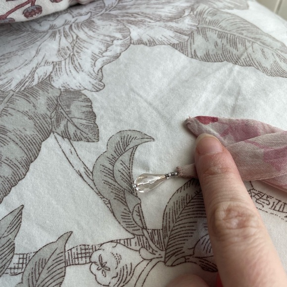 Vintage 90s Pink Cherry Blossom Babydoll Maxi Slip Dress 12 Fairycore Ethereal - Picture 4 of 12